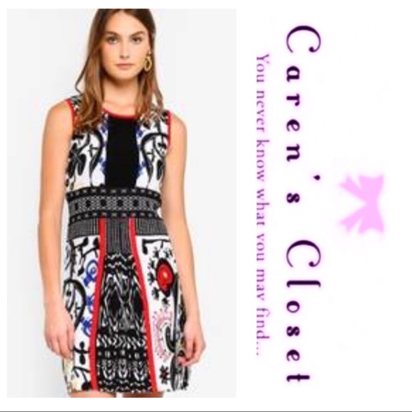 Disigual By C Lacroix Stretch Knit Graphic Dress - Picture 8 of 8